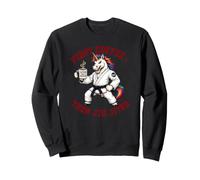 d'abord Un Café, Puis du Jiu-Jitsu - Unicorn Jiu Jitsu BJJ Sweatshirt