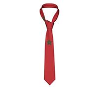DABOYOZHZH Cravate à rayures avec drapeau du Maroc pour homme - Cravate douce pour homme, blanc, taille unique