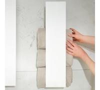 DABSTORY Porte-Serviettes Mural en Acier Inoxydable Barre Horizontal pour Rangement Serviettes Salles de Bain Blanc Terma