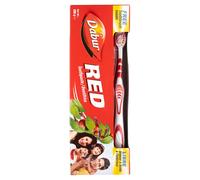 Dabur Brosse à dents rouge + dentifrice aux plantes - 200g
