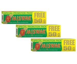 Dabur - Dentifrice aux herbes - au bois d'araq - lot de 3 tubes de 100 g