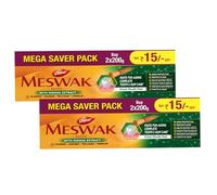 Dabur Meswak Complete Oral Care Dentifrice - 800 g (400 g x 2, lot de 2) | Dentifrice complet pour le soin buccal et des gencives | Contient de l'extrait de Miswak pur et rare | Sans fluor