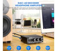 DAC audio, convertisseur numérique-analogique, home cinéma hi-fi, noir