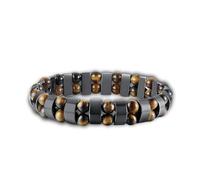 DAC Bracelet homme 2 pièces avec pierres naturelles bracelet boîte cadeau petit ami femme chakra avec véritables pierres naturelles tibétain yoga bijoux, Taglia Unica, Pierre, Naturel
