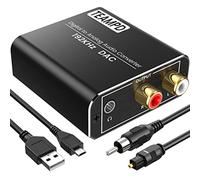 DAC Convertisseur Audio 192KHz, TEAMPD Adaptateur Audio Aluminium Numérique vers Analogique, Digital SPDIF Optique Coaxial Toslink vers Stéréo L/R RCA Jack 3,5mm pour PS4 Pro PS3 Xbox HD TV Blu-Ray