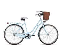 DaCapo Vélo de ville femme 28'' Classic Premium bleu 1 Gang TC 53 cm avec panier