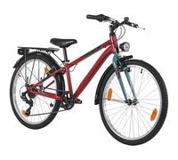 DACAPO Vélo Enfant 24" Bobby avec éclairage 7 Vitesses TC 32 cm 3 Coloris (Rouge)