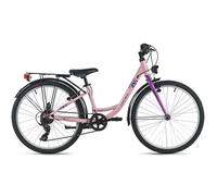 DaCapo vélo enfant 24"" Cindy rose 7 vitesses hauteur de cadre 32 cm - à partir de 8 ans avec éclairage