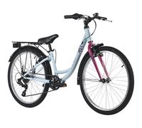DACAPO Vélo Ville Enfant 24" Cindy TC 32cm 7 Vitesses Rose, Bleu ou Blanc (Bleu)