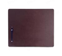Dacasso Sous-main de conférence de luxe en cuir marron chocolat 43,2 x 35,6 cm - Sous-main de bureau en cuir pour écrire - Protecteur de surface de bureau