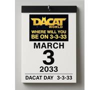 Dacat Day Countdown Calendar to March 3, 2033: Where Will You Be on 3-3-33?