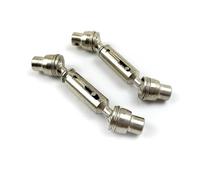 d'accessoires RC Compatible avec Henglong pour WPL Ural B36 B16 C14 C24 B24 pour MN D90 RC Voiture 2 Pièces De Rechange De Camion Ural Arbre D'entraînement Avant Et Arrière en Métal(Silver)
