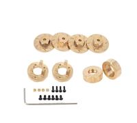 d'accessoires RC Compatible avec Kyosho pour Mini-Z 4X4 1/18 1/24 RC Car Upgrades Parts 8Pcs Laiton Roue 7Mm Hex Adaptateur Direction