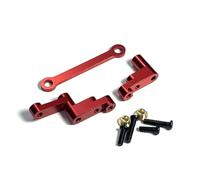 d'accessoires RC Compatible avec MJX pour Hyper Go 16207 16208 16209 16210 H16 H16BM 1/16 Rc Pièces De Mise À Niveau De Voiture Accessoires Assemblée De Direction en Métal(Red)