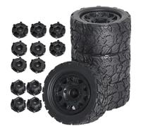 D'accessoires RC Compatible avec Tamiya pour HPI pour Kyosho 1/10 RC Voiture Camions Pneus Accessoire 12-14mm Adaptateur Pneu en Plastique Remplacer 4 Pièces 1:10 RC Pneus