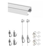 D'accrochage mural for galeries d'art et salles d'exposition avec crochets - Pratique et sûr(3Hook,Milk-200cm/78.74 in)