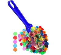 Dacefloy Baguette de bingo magnétique avec 100 jetons en métal pour compter les jetons d'école et de jeu, marqueurs en plastique