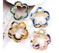 DACHAO Lot de 4 petites pinces à cheveux en métal pour femme - 5 cm - 4 couleurs - Pour cheveux épais et clairsemés, écaille de tortue et vert et bleu