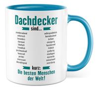 Dachdecker Tasse avec inscription en allemand - Geschenk Dachdecker sind... Die besten Menschen der Welt! - Tasse à café 330 ml en céramique - Artisanat chantier de construction Bureau Tasse à café