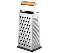Dachiy Râpe 4 Côtés En Acier Inoxydable, Rape Legume, Rape À Fromage, Râpe Manuelle, Avec Base Antidérapante, Idéal Pour Râper, Trancher, Hacher, Avec Base Antidérapante (manche en bois)