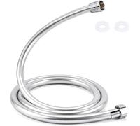 Dachiy Universal Shower Hose (G1/2 inch, 1.5 M), Shower Hose with Anti-Kink Protection and Anti-Twist Nut with Seals, Flexible Shower Hose, Chrome