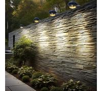 Dachrinnenleuchte Lampe Solaire Zaunleuchte Anthracite LED Applique Murale 4x