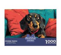 Dachshund 1000 Pièces Puzzle Jeu Éducatif Créatif Jigsaws Jeu De Défi Unique pour Adultes Et Enfants 38x26cm/1000pcs