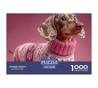 Dachshund 1000 Pièces Puzzle Jeu Éducatif Créatif Jigsaws Jeu De Défi Unique pour Cadeaux De Voyage, Présent 52x38cm/1000pcs