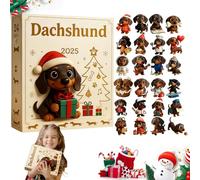 dachshund advent calendar 2025, Acrylic Pendant 2025, 24 Jours De Pendentifs Collectionnables En Acrylique 2D Pour Noël Pour Adultes Famille Amis Amoureux-A