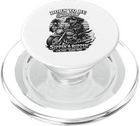 Dachshund Boire du café glacé Moto B & W DIGOR PopSockets PopGrip pour MagSafe