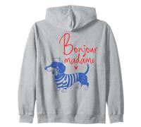 Dachshund Bonjour Madame French Style Sweat à Capuche