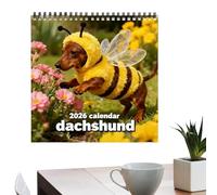 Dachshund Calendar 2026 - Monthly Planner, Animal Organizer for School Scheduling, Wall Chart with 12 Month Layout, Office Supply, Dog-Themed Agenda for Living Room Display, Study Planning