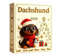 Dachshund Christmas Advent | 2D Flat Acrylic Collectible Cute 24 Days Chris | Dachshund Christmas Advent | 2D Flat Acrylic Collectible Cute 24 Days Christmas | Countdown Calendar Dachshund Figurines