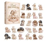 Dachshund Christmas Advent Calendarr, 24-Day Acrylic Countdown Set