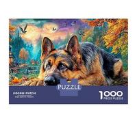 Dachshund dans Une Ville colorée Puzzle 1000 Pièces Pasteur Restadulte Carton Résistant À l'usure pour Couples Facile À Assembler pour Éducation sans Défaut 70x50cm/1000pcs