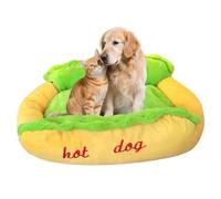 Dachshund Hot Dog Bed, Small Dog And Cat Compatible Bed, Plush Removable