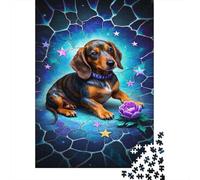 Dachshund Puzzle 1000 Pièces Educa Jouet en Bois Divertissement Créatif De l'art De La Décoration Ciel étoilé cassé Jeu Éducatif Challenge Toy Adultes & Enfants des 14 Ans 1000pcs (75x50cm)