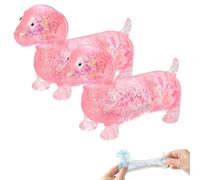 Dachshund Squishy Stress Toy - Slow Rebound Weiner Dog Squishy for Adults - Portable Dog Squishiing Toy - Soft 4.3in Dachshund Squishiing Toys for Stress Relief (A-1)