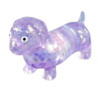Dachshund Stress Toy - Glitter Dog Sensory Squeeze Fidget | Novelty Relaxation Toy for Kids, Teens, Young Adults, Office Workers, Students, Study Break, Birthday, Holiday, Party Favor, Home Use
