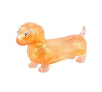 Dachshund Stress Toy - Glitter Infused Slow Rising Foam, Sparkling Long-Body Squeeze, Sensory Fidget Mascot, Calming Desk Companion, Quiet Classroom Focus Tool | for Kids Adults