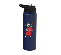 Dachshund Weenie Playing Cello Musician Player Stainless Steel Insulated Water Bottle