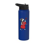 Dachshund Weenie Playing Cello Musician Player Stainless Steel Insulated Water Bottle