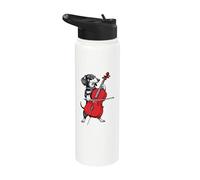 Dachshund Weenie Playing Cello Musician Player Stainless Steel Insulated Water Bottle