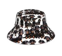 Dachshund Weiner Chapeau bob réfléchissant pour chien - Chapeau cloche polyvalent pour homme et femme - Parfait pour le soleil et l'été