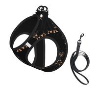 Dachshund Weiner Ensemble harnais et laisse pour chien et chat, réfléchissant, réglable, anti-fuite, avec maille douce et respirante, pour petits animaux de compagnie et chatons chiots