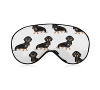 Dachshund Weiner Masque de sommeil pour chien avec blocage de la lumière, confortable et doux, couverture des yeux avec bande élastique, convient pour les hommes et les femmes, convient pour les