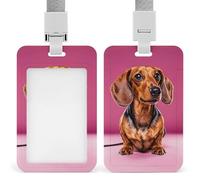 Dachshund Weiner - Porte-badge avec cordon amovible, étanche pour bureau, lieu de travail