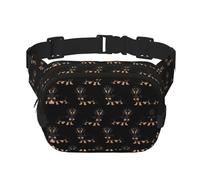 Dachshund Weiner Sac banane pour chien pour homme et femme, sac banane tendance pour voyage, randonnée, Noir , Taille unique