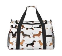 Dachshund Weiner Sac de sport pour femme avec imprimé chiens - Sac de voyage pour homme, petit et moyen pour le week-end, sac de sport pour femme