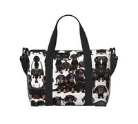 Dachshund Weiner Sac de voyage pour homme et femme Motif chien, noir, One Size